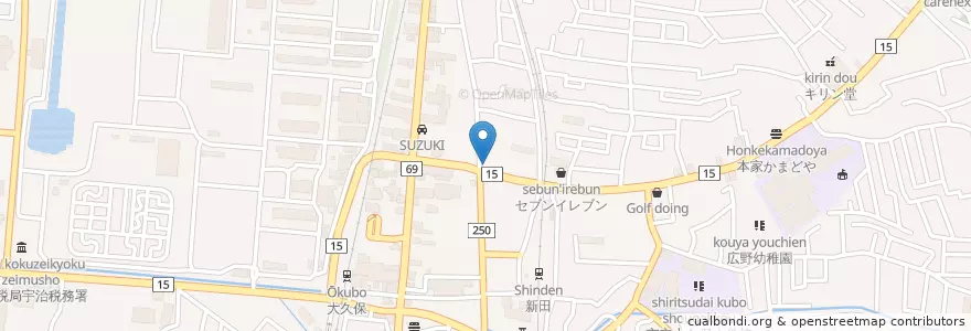 Mapa de ubicacion de 新田郵便局 en Japonya, 京都府, 宇治市.