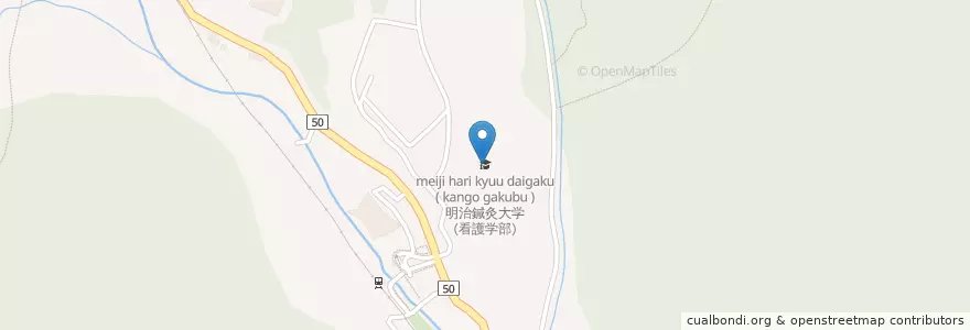 Mapa de ubicacion de 明治鍼灸大学（看護学部） en 일본, 교토부, 南丹市.