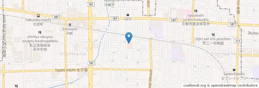 Mapa de ubicacion de 月かげ保育園 en 日本, 京都府, 京都市, 中京区.