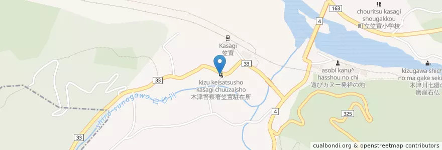 Mapa de ubicacion de 木津警察署笠置駐在所 en اليابان, 京都府, 相楽郡, 笠置町.