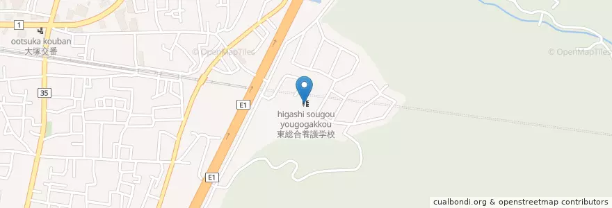 Mapa de ubicacion de 東総合養護学校 en 日本, 京都府, 京都市, 山科区.