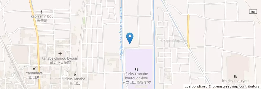 Mapa de ubicacion de 河原保育所 en ژاپن, 京都府, 京田辺市.