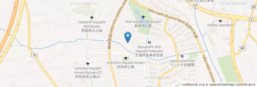 Mapa de ubicacion de 洛西せいか幼稚園 en 일본, 교토부, 京都市, 西京区.
