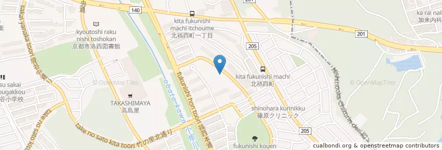Mapa de ubicacion de 洛西花園幼稚園 en Jepun, 京都府, 京都市, 西京区.