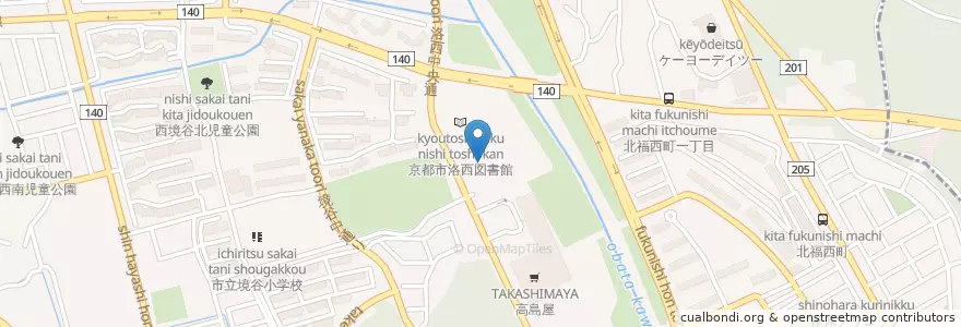 Mapa de ubicacion de 洛西郵便局 en اليابان, 京都府, 京都市, 西京区.