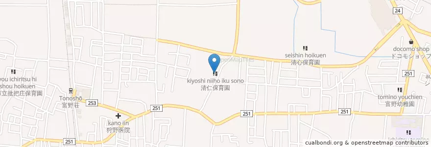 Mapa de ubicacion de 清仁保育園 en 일본, 교토부, 城陽市.