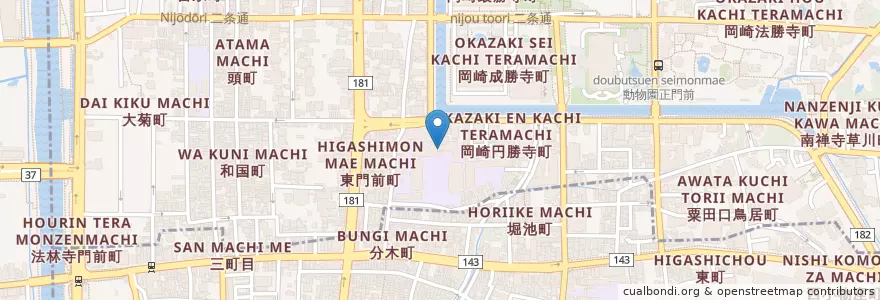Mapa de ubicacion de 私立京都文教高等学校 en 일본, 교토부, 京都市, 左京区.