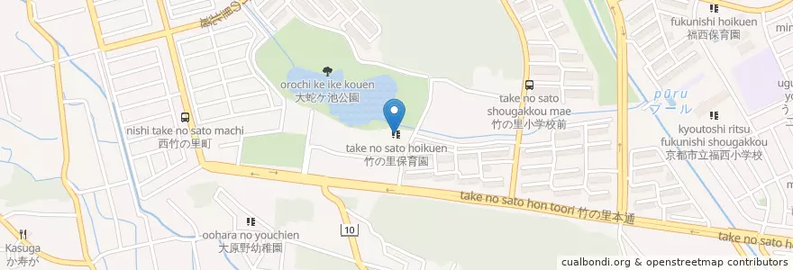 Mapa de ubicacion de 竹の里保育園 en Giappone, Prefettura Di Kyoto, Kyoto, 西京区.
