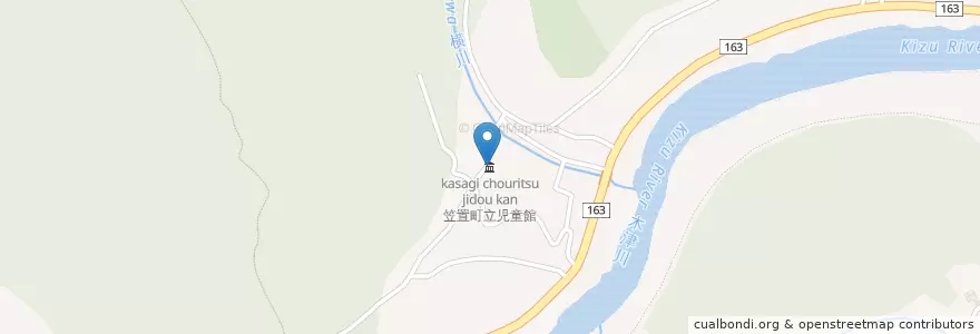 Mapa de ubicacion de 笠置町立児童館 en ژاپن, 京都府, 相楽郡, 笠置町.