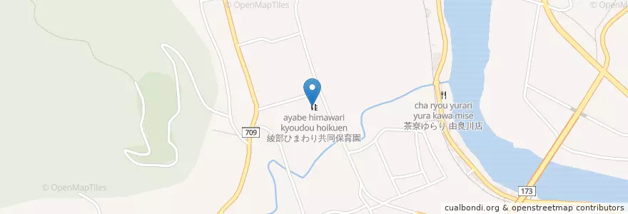 Mapa de ubicacion de 綾部ひまわり共同保育園 en Япония, Киото, Аябе.