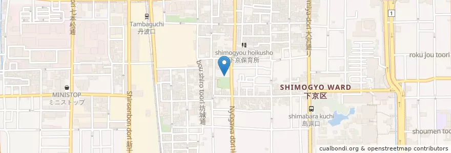 Mapa de ubicacion de 親友会島原病院 en اليابان, 京都府, 京都市, 下京区.