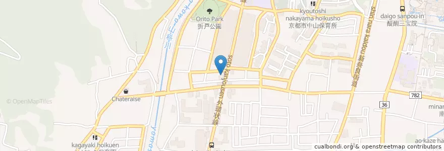 Mapa de ubicacion de 醍醐渡辺クリニック en Japonya, 京都府, 京都市, 伏見区.