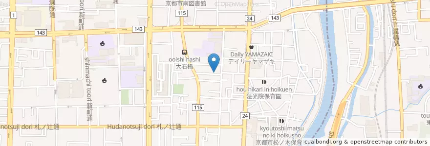 Mapa de ubicacion de 陶化幼稚園(休園中) en 일본, 교토부, 京都市.