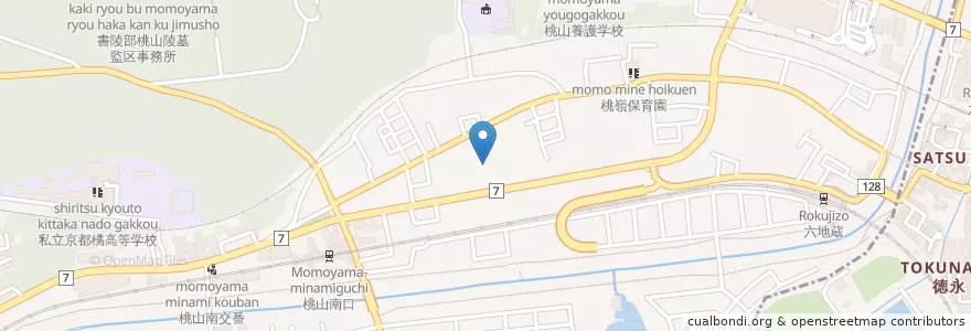 Mapa de ubicacion de 青風和泉幼稚園 en Japan, Kyoto Prefecture, Kyoto, Fushimi Ward.