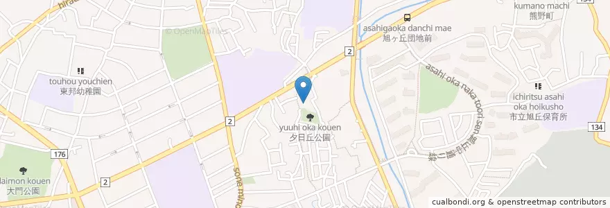 Mapa de ubicacion de おひさま保育園 en Jepun, 大阪府, 豊中市.