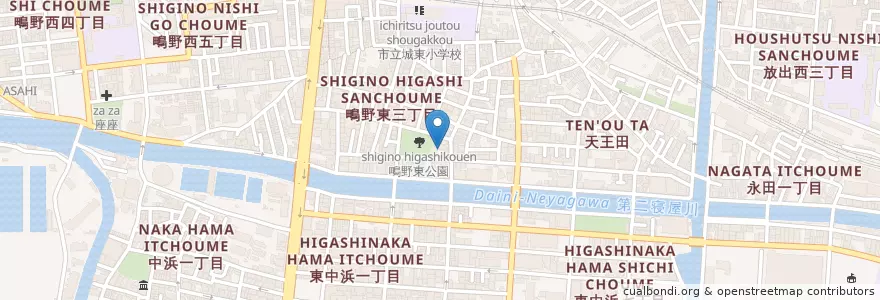 Mapa de ubicacion de くれない保育所 en 日本, 大阪府, 大阪市, 城東区.