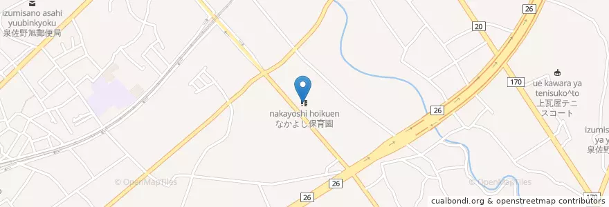 Mapa de ubicacion de なかよし保育園 en Giappone, Prefettura Di Osaka, 泉佐野市.