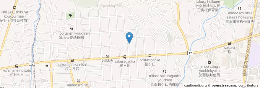Mapa de ubicacion de みすず学園桜ヶ丘保育園 en Japon, Préfecture D'Osaka, 箕面市.