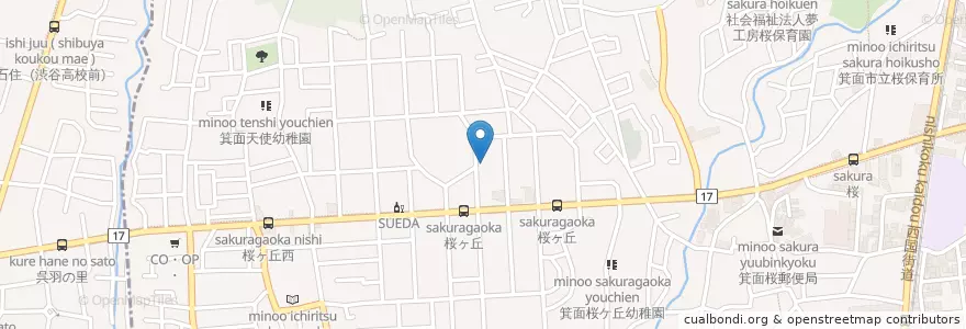 Mapa de ubicacion de みすず学園桜ヶ丘児童館 en 日本, 大阪府, 箕面市.