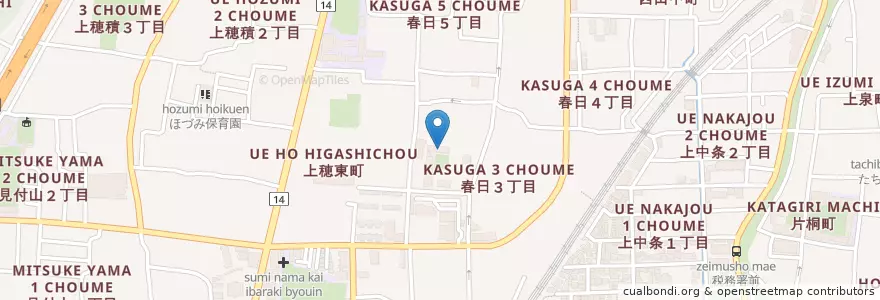 Mapa de ubicacion de めぐみ幼稚園 en 日本, 大阪府, 茨木市.