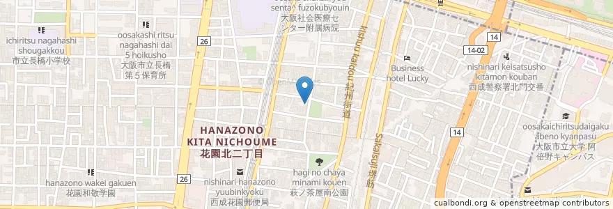 Mapa de ubicacion de わかくさ保育園 en Jepun, 大阪府, 大阪市, 西成区.