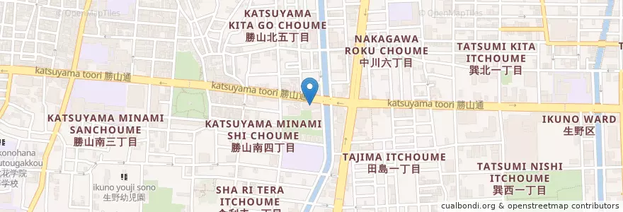 Mapa de ubicacion de アエバ会アエバ外科病院 en Japonya, 大阪府, 大阪市, 生野区.