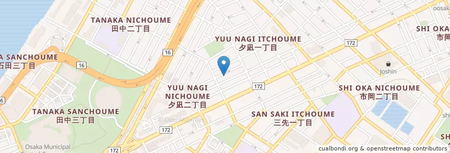 Mapa de ubicacion de アソカ学園 en Япония, Осака, 大阪市, 港区.
