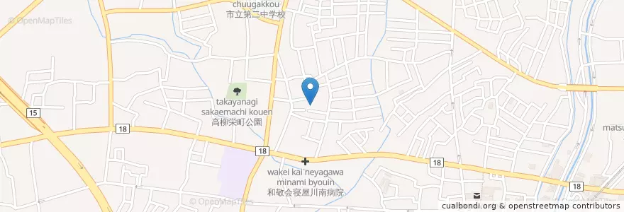 Mapa de ubicacion de コスモス保育所 en Япония, Осака, 寝屋川市.
