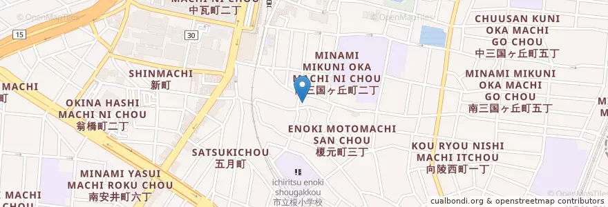 Mapa de ubicacion de サヂカム会三国丘病院 en Japón, Prefectura De Osaka, 堺市, 堺区.