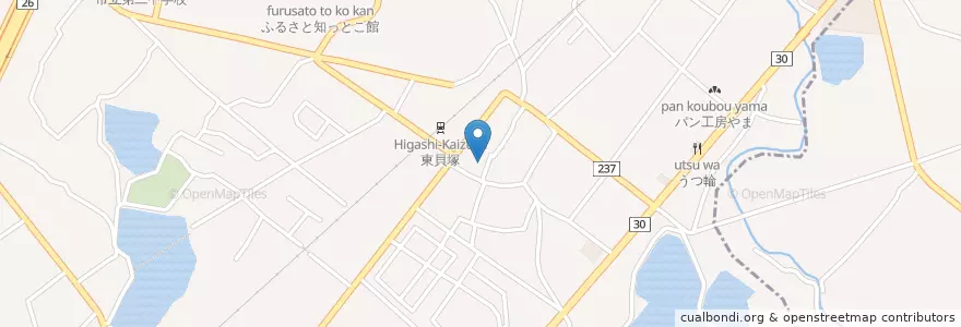 Mapa de ubicacion de パルティ道教寺 en 日本, 大阪府, 貝塚市.