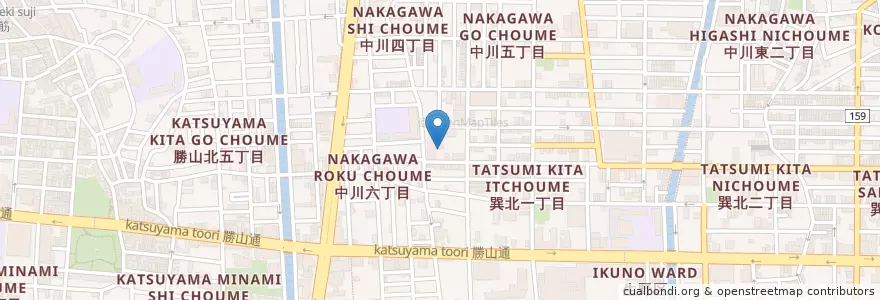 Mapa de ubicacion de ヨルダン保育園 en Japan, Osaka Prefecture, Osaka, Ikuno Ward.