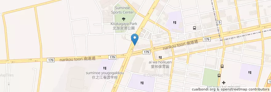 Mapa de ubicacion de 三宝会南港病院 en Japan, 大阪府, Osaka, 住之江区.
