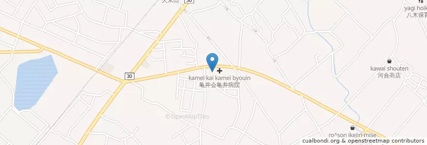 Mapa de ubicacion de 亀井会亀井病院 en ژاپن, 大阪府, 岸和田市.
