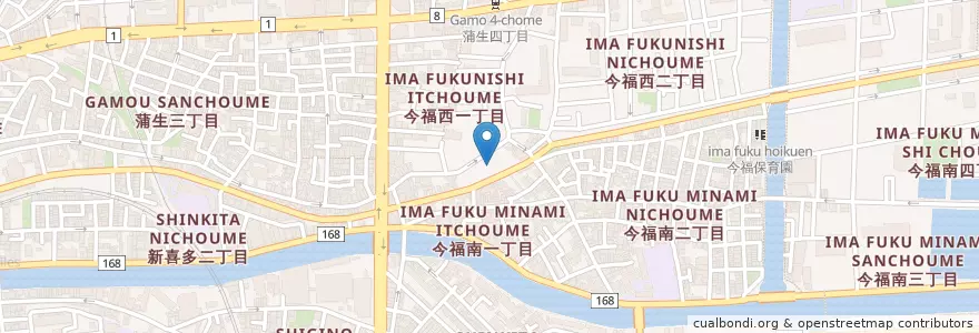 Mapa de ubicacion de 今福児童館 en Japón, Prefectura De Osaka, Osaka, 城東区.