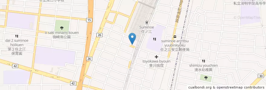 Mapa de ubicacion de 住之江警察署住之江駅前交番 en اليابان, أوساكا, أوساكا, 住之江区.