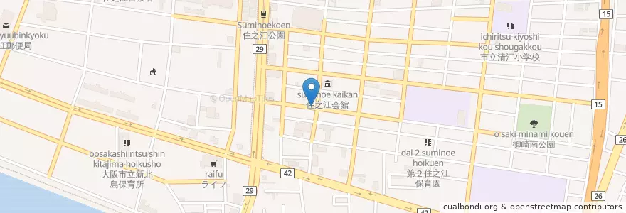 Mapa de ubicacion de 住之江警察署南加賀屋交番 en 일본, 오사카부, 오사카, 住之江区.