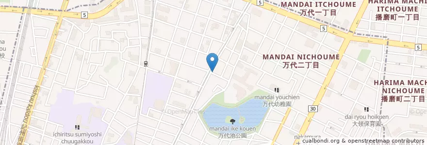 Mapa de ubicacion de 住吉帝塚山郵便局 en Japonya, 大阪府, 大阪市, 住吉区.