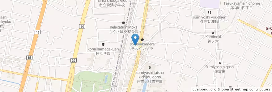 Mapa de ubicacion de 住吉警察署 en Japonya, 大阪府, 大阪市.