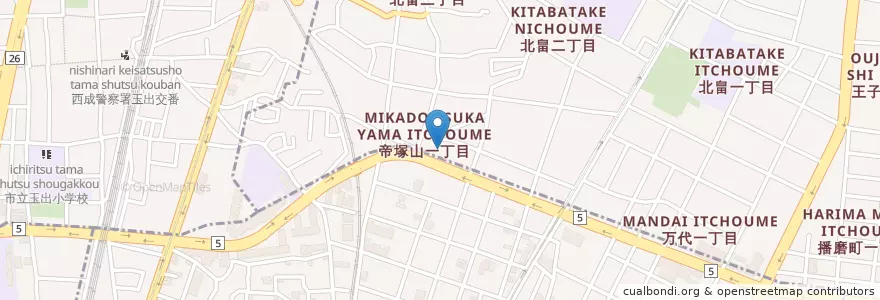 Mapa de ubicacion de 健友会帝塚山病院 en Japonya, 大阪府, 大阪市, 阿倍野区.