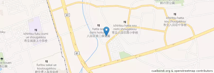 Mapa de ubicacion de 八田荘第二保育園 en Japão, 大阪府, 堺市, 中区.