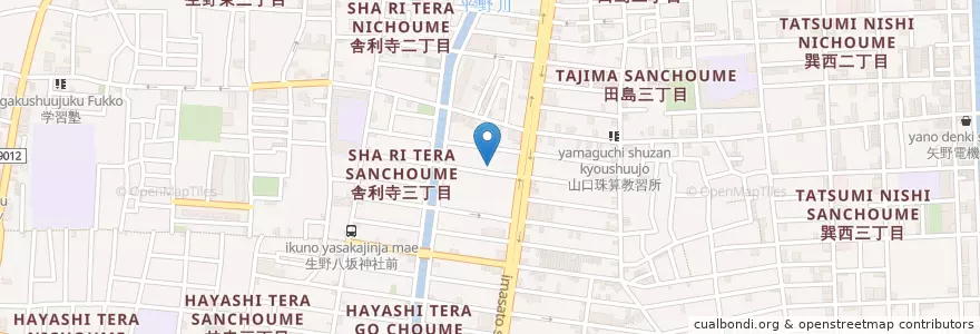 Mapa de ubicacion de 勝山愛和第三幼稚園 en Japan, 大阪府, Osaka, 生野区.