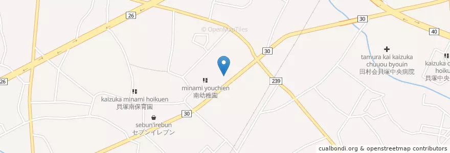 Mapa de ubicacion de 南幼稚園 en Japonya, 大阪府, 貝塚市.