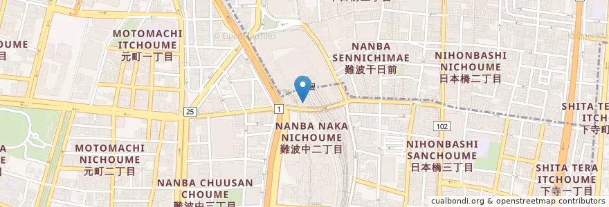 Mapa de ubicacion de 難波交番 en ژاپن, 大阪府, 大阪市, 浪速区.
