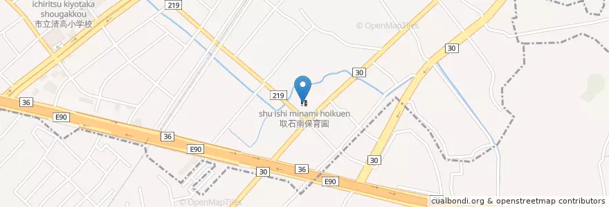 Mapa de ubicacion de 取石南保育園 en Japan, 大阪府.
