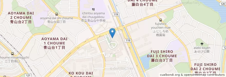 Mapa de ubicacion de 吹田千里北ビル内郵便局 en 日本, 大阪府, 吹田市.