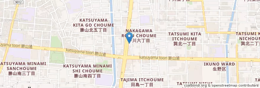 Mapa de ubicacion de 味木会味木病院 en Japonya, 大阪府, 大阪市, 生野区.
