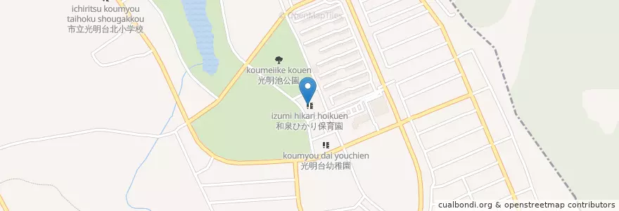 Mapa de ubicacion de 和泉ひかり保育園 en Jepun, 大阪府, 和泉市.