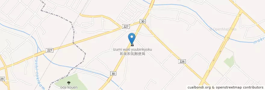 Mapa de ubicacion de 和泉和気郵便局 en ژاپن, 大阪府, 和泉市.