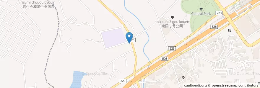 Mapa de ubicacion de 和泉警察署北松尾交番 en Japón, Prefectura De Osaka, 和泉市.
