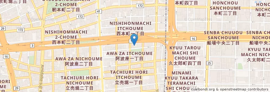 Mapa de ubicacion de 商工組合中央金庫大阪支店 en Japan, 大阪府, Osaka, 西区.